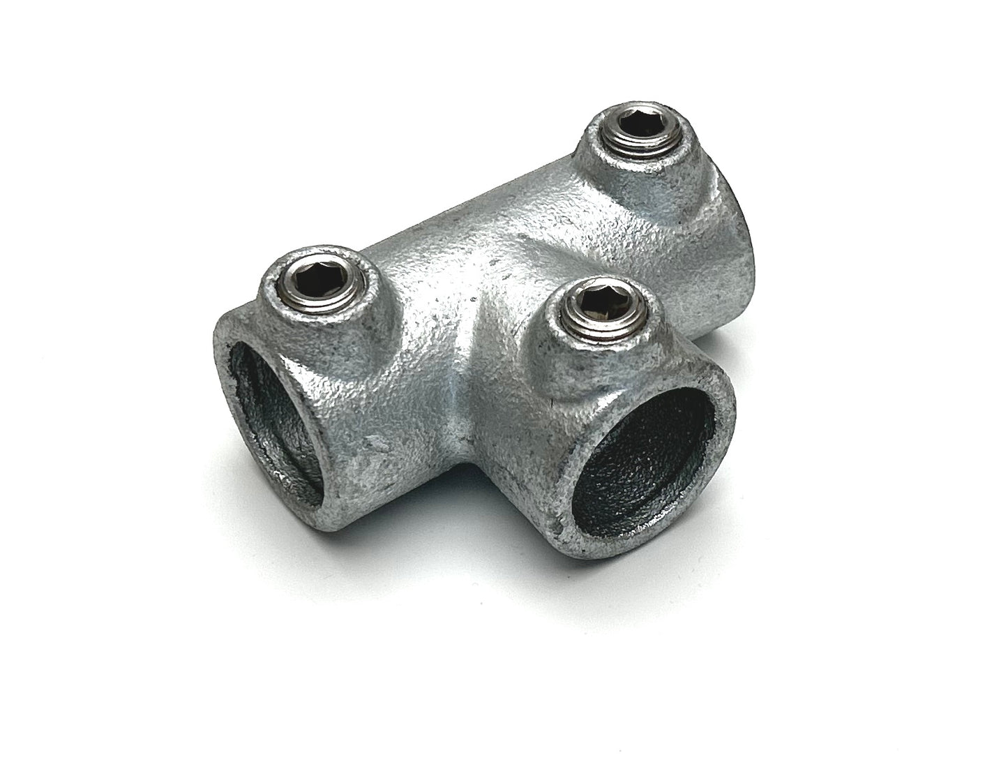 Galvaniseret fitting i støbejern - T-stykke Ø33.7mm