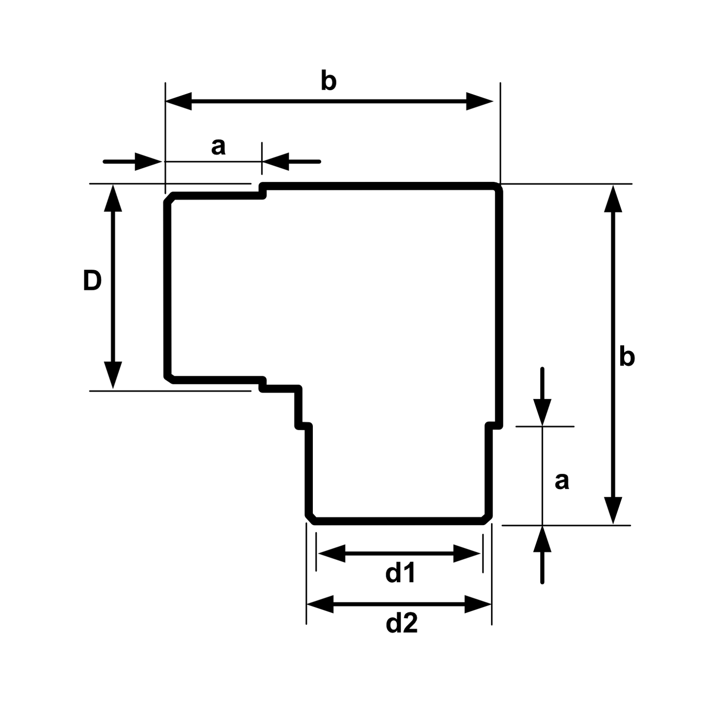 Rustfrit stål fitting - 90 gr. bøjning Ø26.9mm type 2