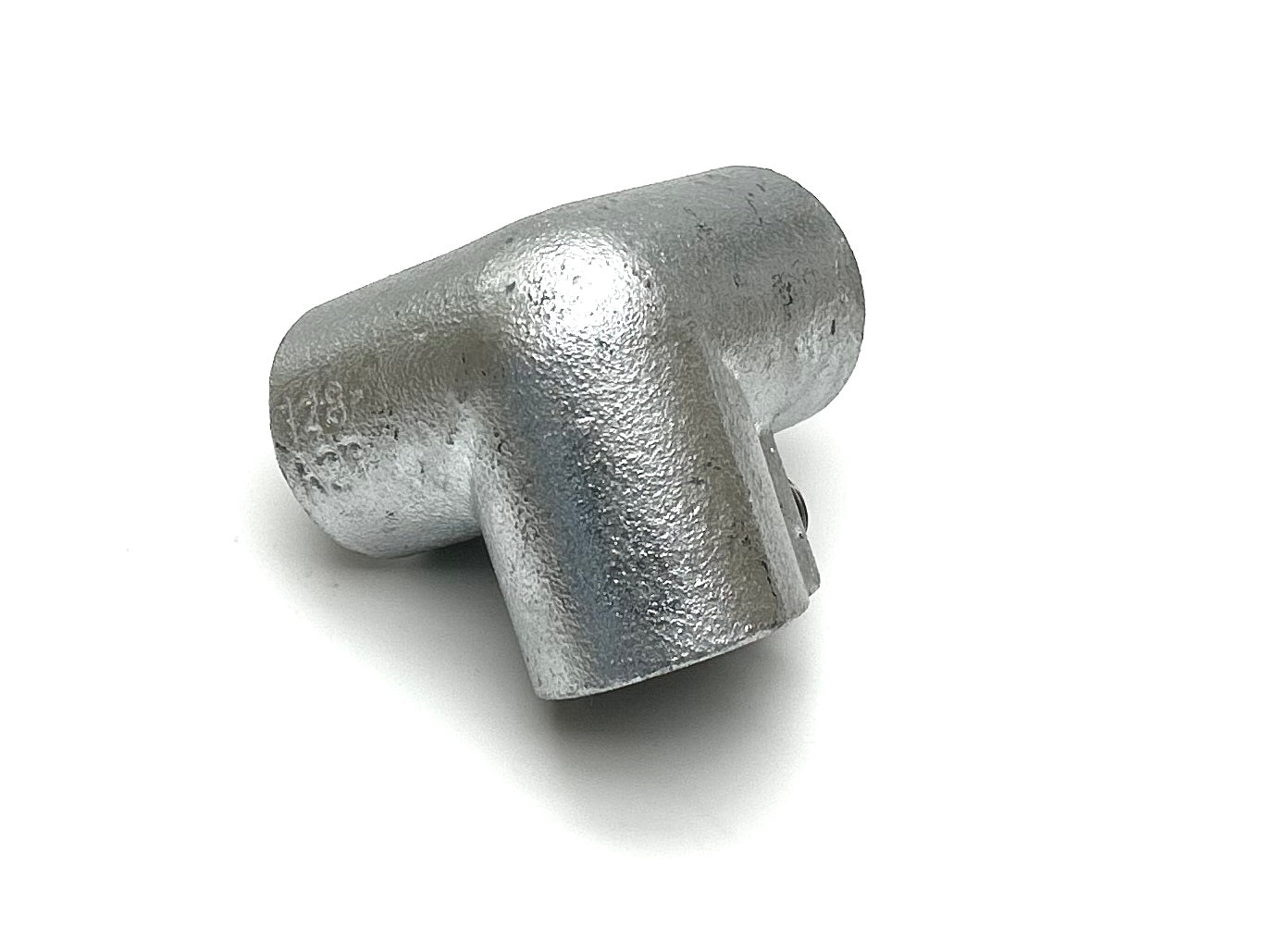 Galvaniseret fitting i støbejern - 90 gr. hjørne Ø33.7mm til 3 rør