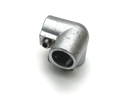 Galvaniseret fitting i støbejern - 90 gr. hjørne Ø33.7mm til 3 rør